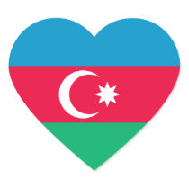 Azerbaijan Flag Heart Sticker