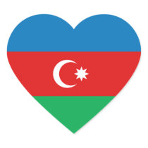Azerbaijan Flag Heart Sticker