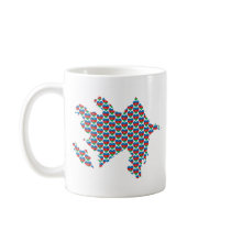 Azerbaijan Flag-hearts Map Customizable Mug
