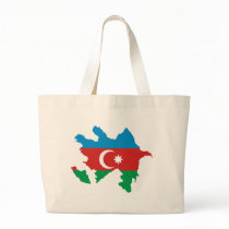 Azerbaijan Flag map AZ Canvas Bag