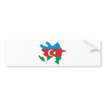 Azerbaijan Flag map AZ Bumper Sticker