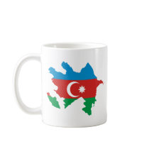 Azerbaijan Flag map AZ Coffee Mugs