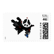Azerbaijan flag map postage stamps