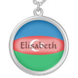 Azerbaijan Flag + Name Necklace