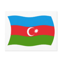 Azerbaijan Flag Postcard