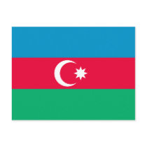 Azerbaijan Flag Postcard