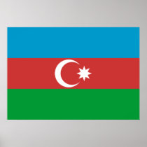 Azerbaijan Flag Print