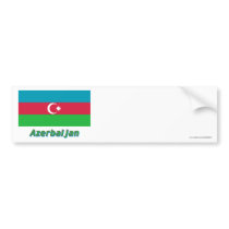 Azerbaijan Flag with Name Bumper Sticker