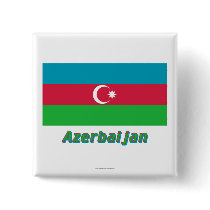 Azerbaijan Flag with Name Pins