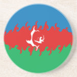 Azerbaijan Gnarly Flag coasters by Flagnostic Azerbaijan Gnarly Flag coasters