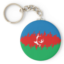 Azerbaijan Gnarly Flag Keychain