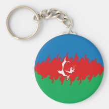 Azerbaijan Gnarly Flag Keychain