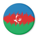 Azerbaijan Gnarly Flag magnets