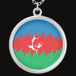 Azerbaijan Gnarly Flag necklaces by Flagnostic Azerbaijan Gnarly Flag necklaces