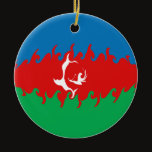 Azerbaijan Gnarly Flag ornaments by Flagnostic Azerbaijan Gnarly Flag ornaments