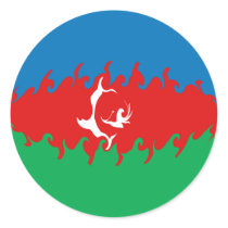 Azerbaijan Gnarly Flag Stickers