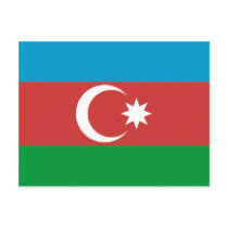 Azerbaijan High quality Flag Postcard