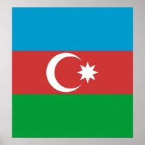 Azerbaijan High quality Flag Poster