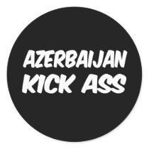 Azerbaijan Kick Ass Round Stickers