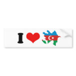 AZERBAIJAN MAP BUMPER STICKERS