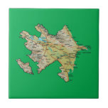 Azerbaijan Map Tile by FlagAndMap Azerbaijan Map Tile