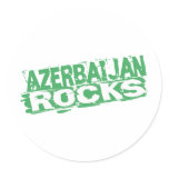 Azerbaijan Rocks Round Sticker