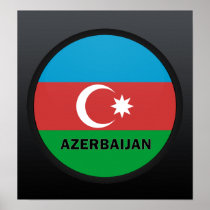 Azerbaijan Roundel quality Flag Print