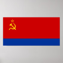Azerbaijan Ssr, Azerbaijan flag Poster