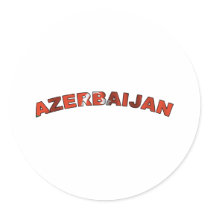 Azerbaijan Round Stickers