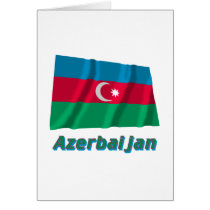 Azerbaijan Waving Flag with Name Card