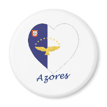 Azores Flag Heart magnets