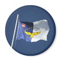 Azores flag refrigerator magnet