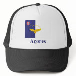 Azores Flag with Name in Portuguese Trucker Hat