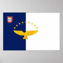 Azores islands flag print