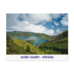 Azores lake landscape postcard