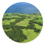 Azores landscape round sticker