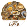 Azores limpets "lapas" round stickers