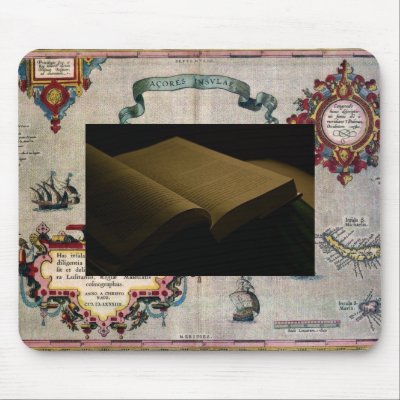 Azores_old_map, book mousepads by ramsthescot