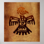 AZTEC ~ Amaranth Mexican Bird Spirit Art Poster