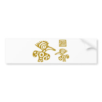 Aztec Ancient Birds! Ancient Cultures Designs! Bumper Stickers