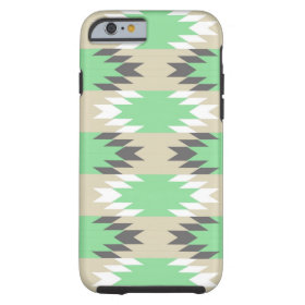 Aztec Andes Tribal Green Gray Native American iPhone 6 Case