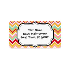 Aztec Andes Tribal Mountains Chevron Fiesta ZigZag Shipping Labels
