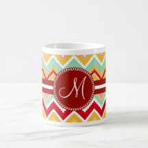 Aztec Andes Tribal Mountains Chevron Fiesta ZigZag Coffee Mug