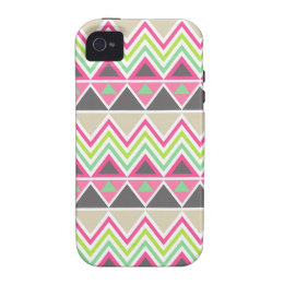 Aztec Andes Tribal Mountains Chevron Zig Zags Case-Mate iPhone 4 Covers
