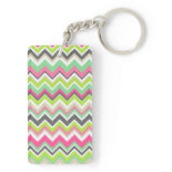 Aztec Andes Tribal Mountains Chevron Zig Zags Keychain
