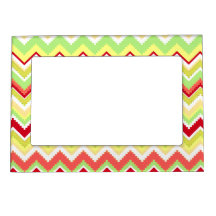 Aztec Andes Tribal Mountains Chevron Zig Zags Photo Frame Magnet