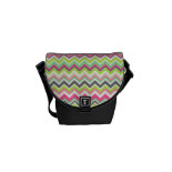 Aztec Andes Tribal Mountains Chevron Zig Zags Messenger Bags