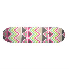 Aztec Andes Tribal Mountains Chevron Zig Zags Skateboards