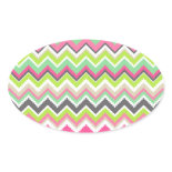 Aztec Andes Tribal Mountains Chevron Zig Zags Oval Stickers