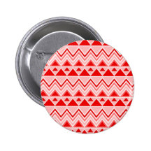 Aztec Andes Tribal Mountains Triangles Chevron Red Button